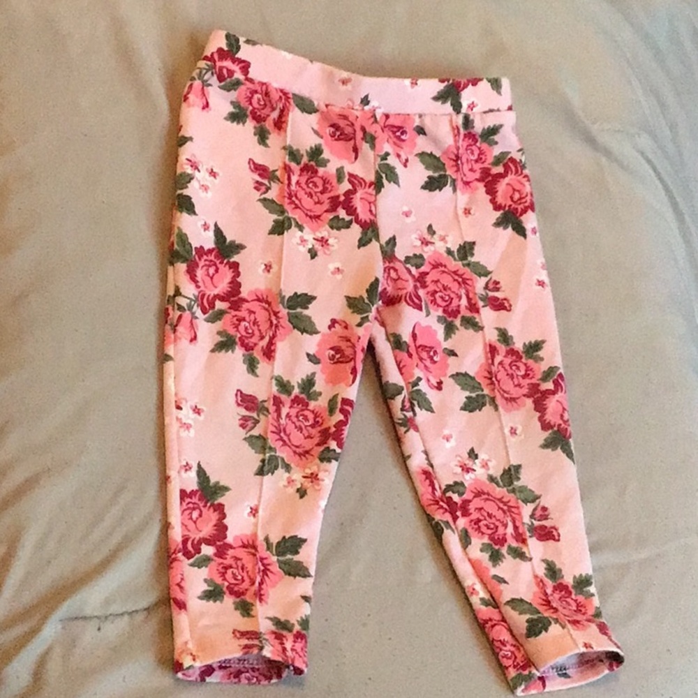 Floral Pink Kids Leggings